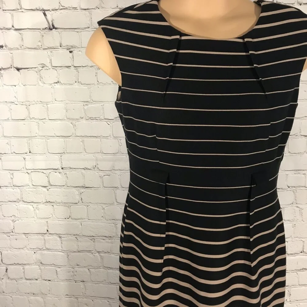 Connected Apparel Striped Dress Size 12P Petite - Picture 3 of 8